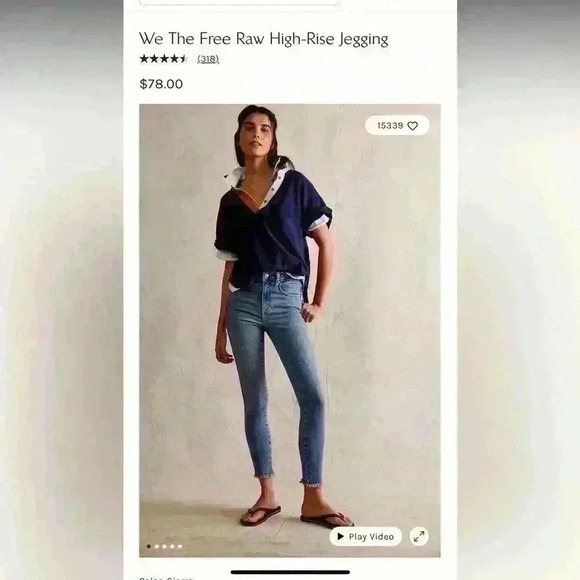 COPY - We The Free Raw High-Rise Jegging Size 27 OB893288 - Picture 4 of 10